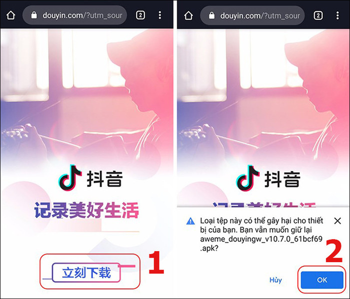 Tải file .apk của TikTok Trung Quốc (Douyin) về điện thoại Android