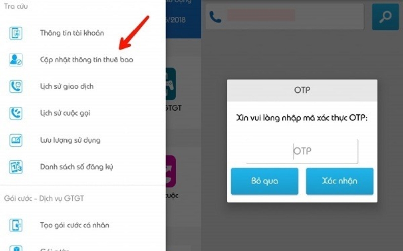 Cập nhật thông tin sim chính chủ My VNPT