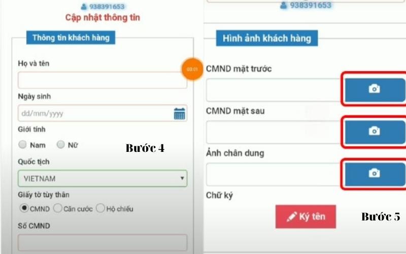 Cập nhật nhật thông tin khách hàng MobiFone