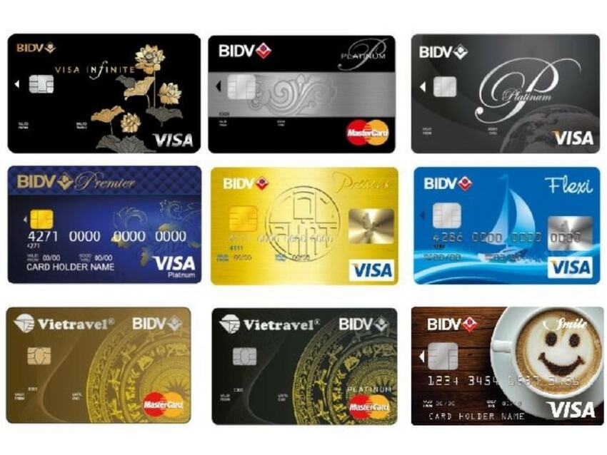Thẻ ghi nợ quốc tế của BIDV gồm có 5 loại: BIDV MasterCard Young Plus, Premier, Ready, Platinum Debit và Vietravel Debit.
