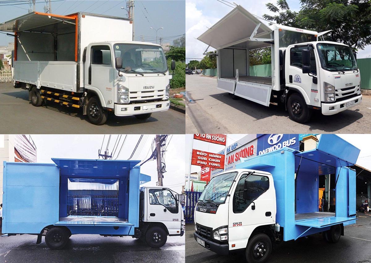 Xe tải Isuzu có thể bố trí thùng hàng lớn để tối ưu công năng sử dụng.