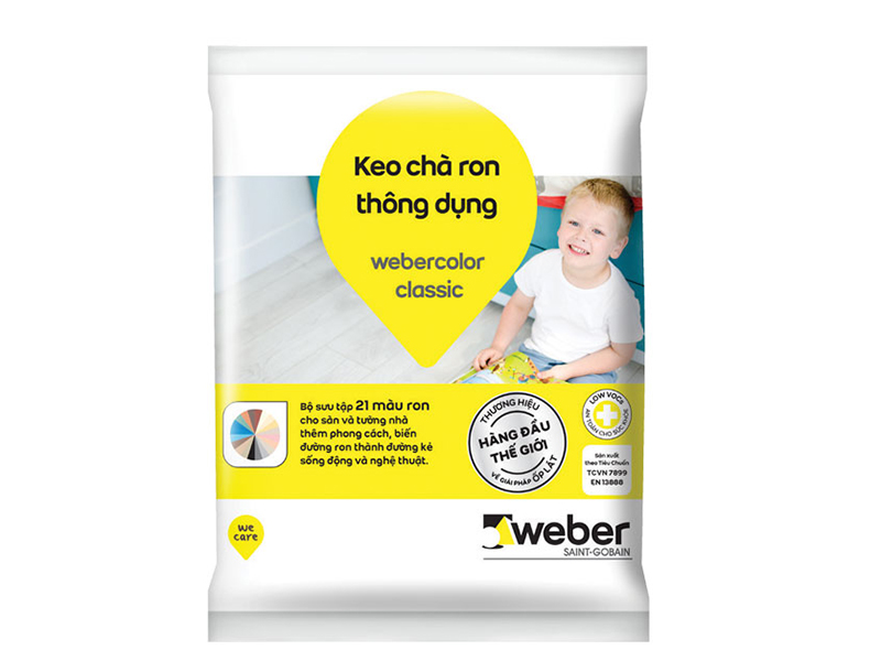 Keo chà ron gạch webercolor classic  dành cho gạch ốp tường phòng khách