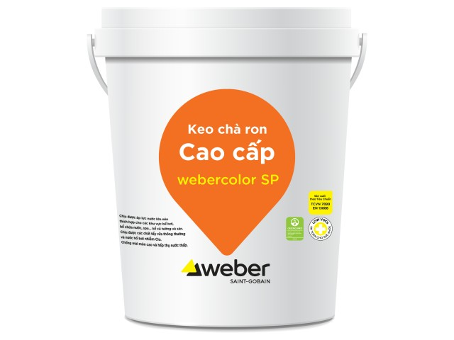 Keo chà ron Webercolor SP- gạch ốp bể bơi