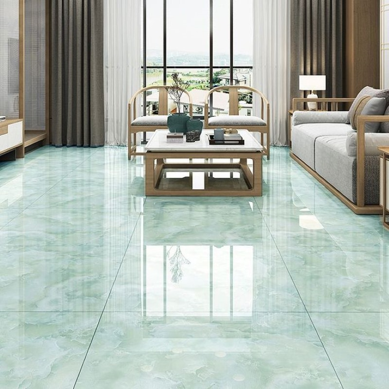 Gạch lát nền màu xanh nhạt
