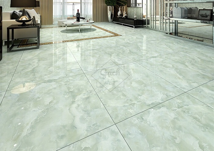 Gạch lát nền màu xanh cẩm thạch