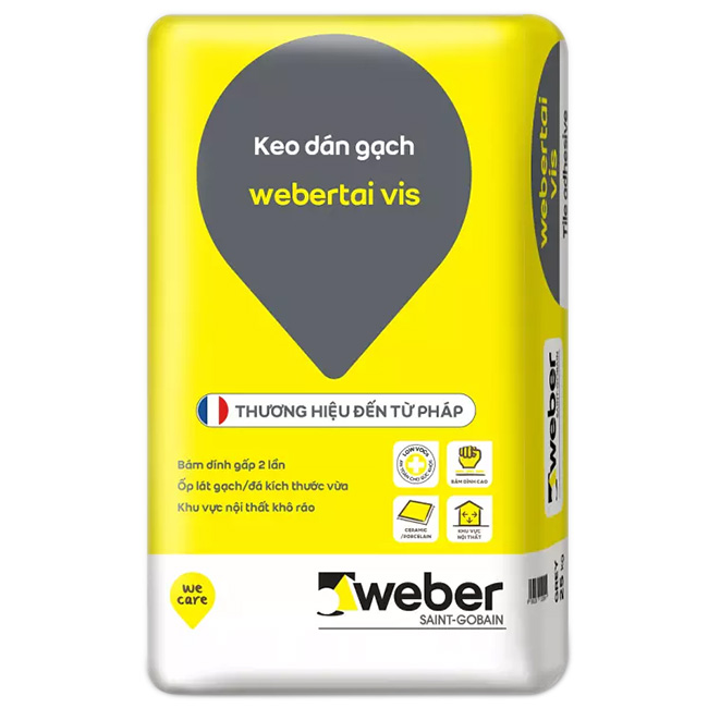 Keo dán gạch Webertai vis- giải pháp cho gạch ốp tường